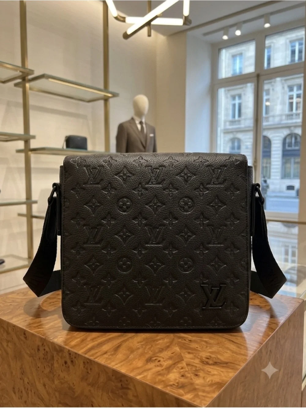 Brand new !! Black Monogram Embossed Messenger Bag👇read